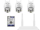 3 Single Lens Cctv Camera With NVR Package