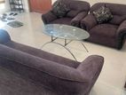 Sofa Set with Glass Center Table