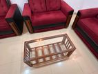 3+2+1 Sofa Set with Glass Top Coffee Table