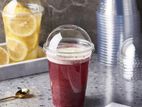 330ml Transparent Plastic Juice Cup with Dome Lid