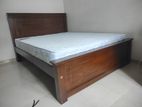 3.5 Leg 72x60 Teak Large Bed and Arpico Spring Mattress 7" / 1120