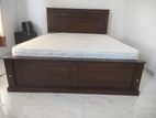 3.5 Leg 72x60 Teak Large Box Bed With Arpico Spring Mettress