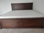 3.5 Leg 72x72 Teak Large Bed With Arpico Spring Mettress (I20)