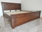 3.5 Leg 72x72 Teak Large Box Bed 44 Inches Head board / 117