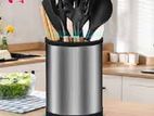 360 Degree - Stainless Steel Rotary Cutlery Bucket Holder