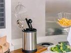 360 Degree - Stainless Steel Rotary Cutlery Bucket Holder