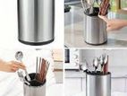 360 Degree Table Rotating Cutlery = Stainless Steel Bucket