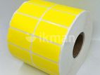 38mm x 25mm Thermal Transfer 2ups 4000 Pcs Roll - Yellow Color