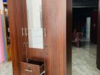 3D - Melamine Glass Wardrobe with Drawers