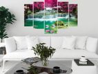 3 D Wall Art 5 Panel Large Size