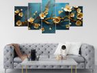 3D Wall Art Framed 5 Panels