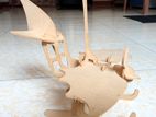 3D Wooden Seaplane