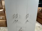 3Door White Wardrobe With 2 Drawers