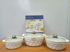 3pcs Ceramic Soup Bowls Set