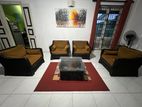 4 Cane Sofa Set with Coffee Table