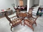 4 chairs with Teapoy