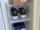 4 Clear Shoe Organizers with storage , made in Australia