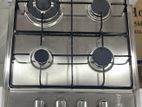 4 Gas Burner Stainless Steel Cooker Hob - Silver