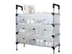 4 Layer - 3 compartment Shoe Rack Lightweight Dust Storage Shelf