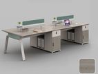 4-Person Office Partition Workstation Table