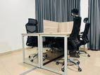 4-Seat Workstation with Chairs