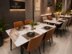 4 Seater Marble Top Dining Table Set
