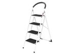 4 Step Steel Folding Ladder – Premium Wide Household