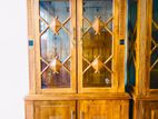 4' Teak Arch Light Display Cabinet