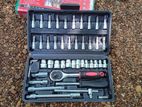 46 Pcs Socket Wrench Set 1/4" Tool Kit