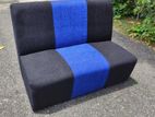 4Ft Blk & Blue Lobby Sofa Chair
