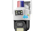 4G Dual Lens Alarm Light CCTV Camera