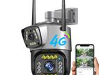 4G Mobile SIM Support Dual Lens 4Mp CCTV Camera