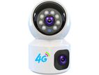 4G Sim Support 4mp Dual Lens Indoor CCTV Camera