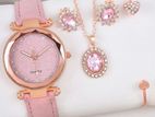 4 Pcs Set Luxury Women Watches