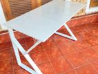 4’x 2’ White Computer Table with K Shape Steel Leg