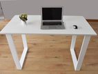 4’x 2’ white computer table with steel leg (099)