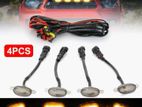 4x Smoked Lens Amber Car Light LED Front Grille Lights For Vehicles