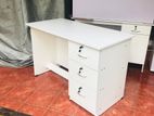 (4×2) White Table with Drawers (043)