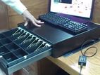 5 Bill 8 Coin Rj11 Black High End Metal Steel POS Cash Drawer