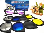 5 in1 Magic Vision Sun Glasses - Changable colour Lenses