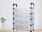 5 Layer Shoe Rack Lightweight Dust Storage Shelf