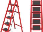 5 Step Folding Ladder, Portable and Compact, Anti-Slip