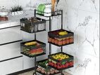 5 Tier Kitchen Storage Rack ( Rotatable )