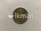 50 Cents Ceylon 1951 Coin Old