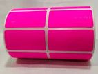 50mm X 25mm T/T 1ups 2000 Pcs Roll Label Pink