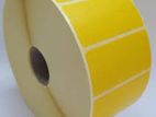 50mm x 25mm Thermal Transfer 1ups 2000 Pcs Lable Roll Yellow Colour