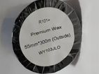 55mm x 300m Thermal Transfer Wax Ribbon Black