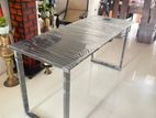 5’x 2’ Black Computer Table with Steel Leg