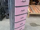 6 Drawer Light Pink Plastic Cupboards