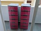 6 Drawer pink color plastic cupboards